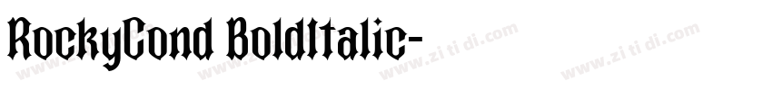 RockyCond BoldItalic字体转换